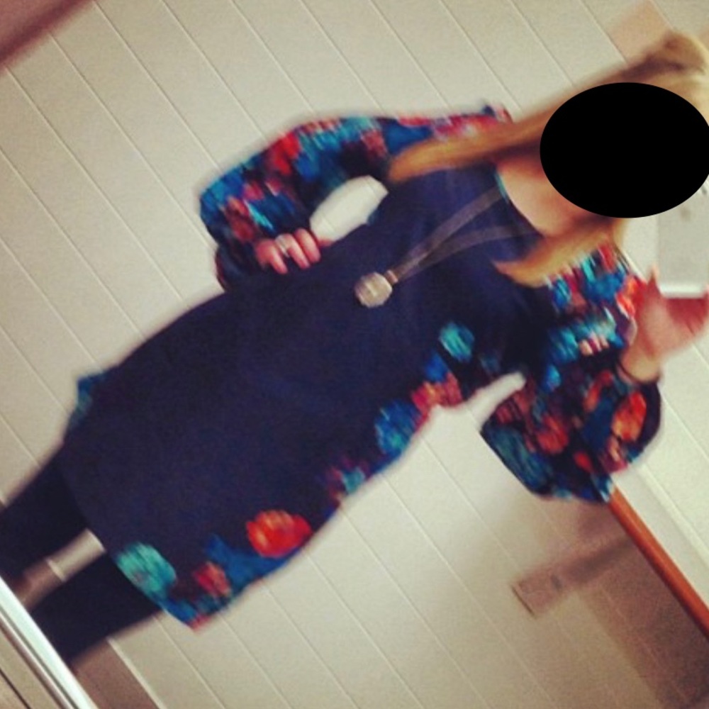 Long sleeve, Floral, mini dress